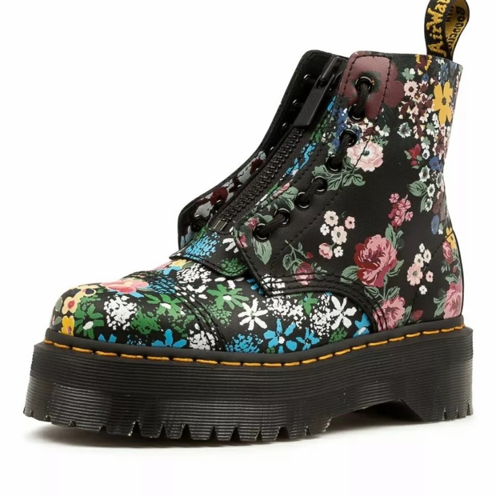 DR. MARTENS SINCLAIR FLORAL MASH UP PLATFORMS